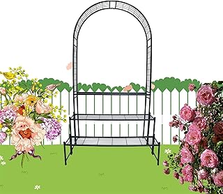 WaiDXn Estantes for Plantas, estantes for Plantas con Arco de jardín de Tres Capas, estantes for Rosales en el Patio Trasero del césped, Varias Plantas trepadoras