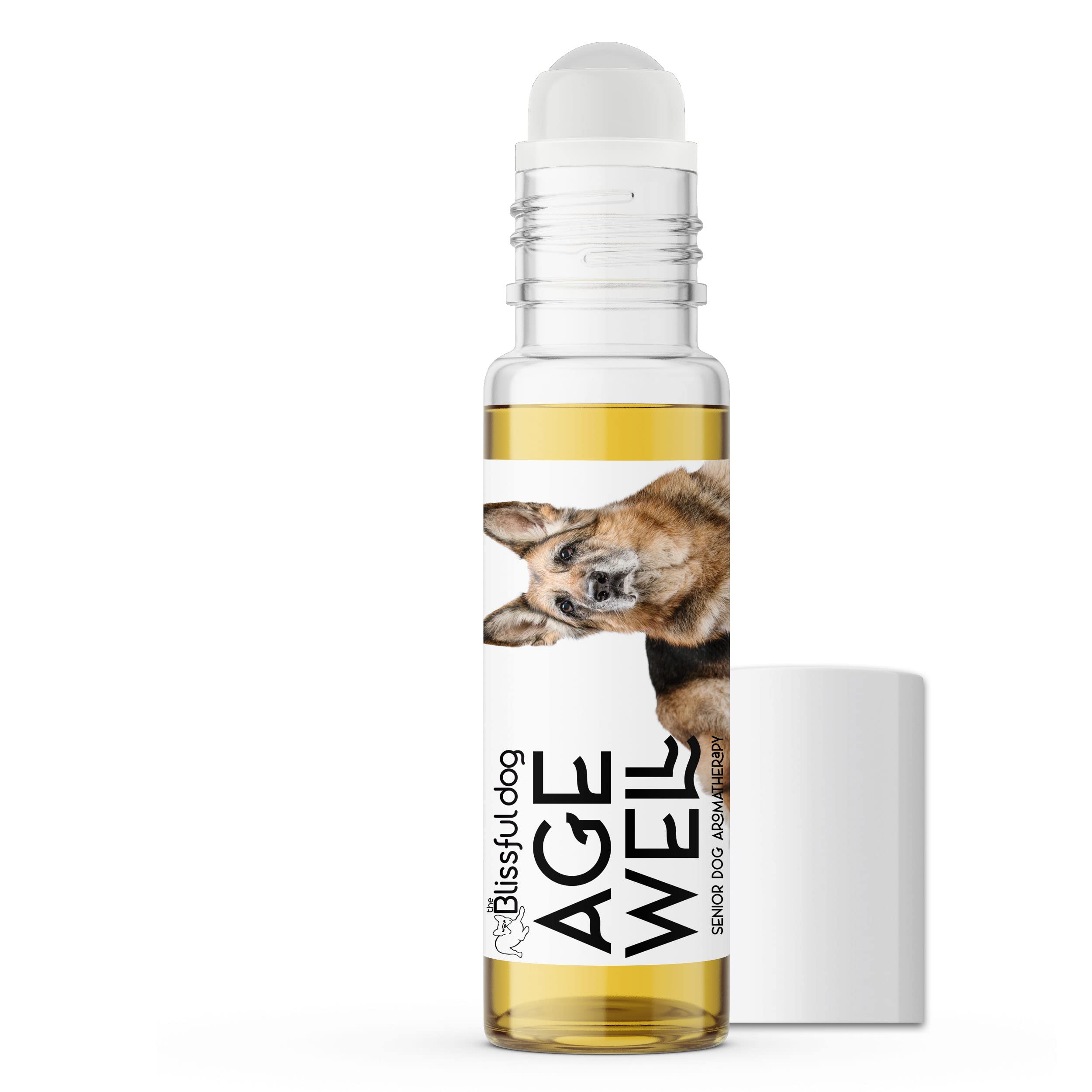 The Blissful Dog German Shepherd Age Well Dog Aromatherapy Roll-On Bottle for Your Dog's Peaceful Ageing