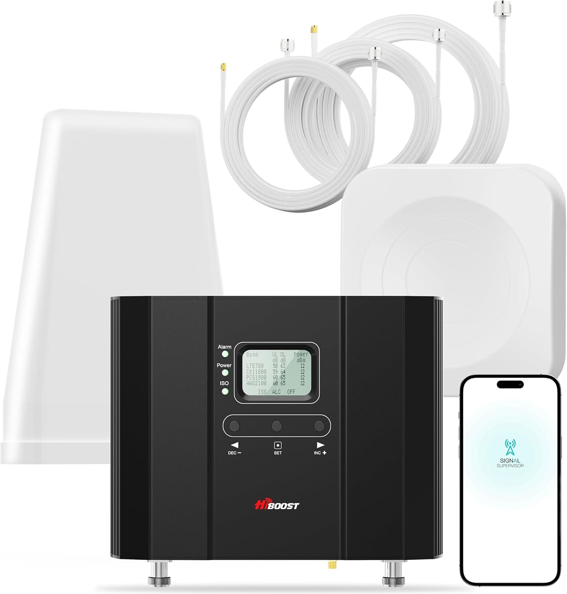 Cell Phone Booster Cover 6000 sq ft, Boost 5G 4G LTE Signal for All US Carriers, Cell Phone Signal Booster for Home Office, APP Support, FCC Approved