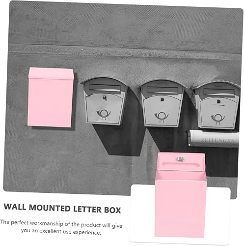 Miniatura 5 de DOITOOL Buzón de correo con caja de seguridad, buzón de pared Buzón de oficina Accesorios de cubierta Soporte de correo de pared, buzón de