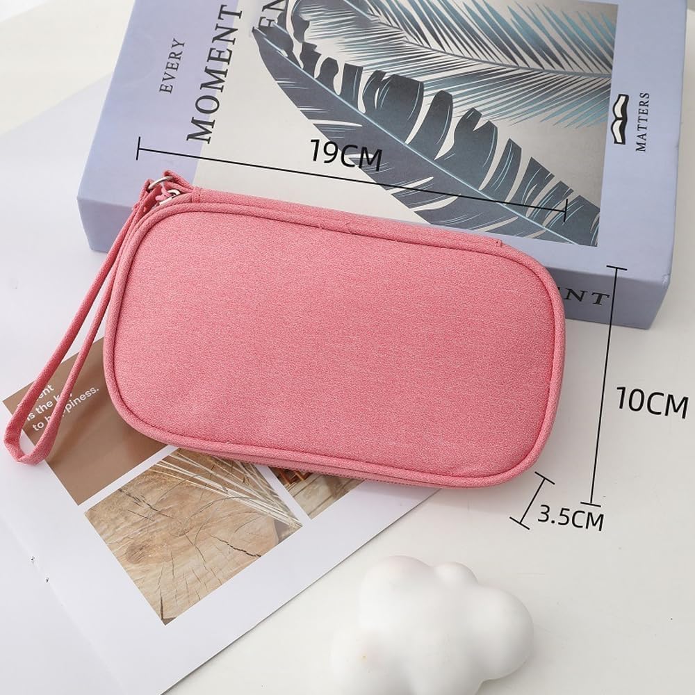 Organizador de cabos, bolsa organizadora de cabos de viagem, acessórios eletrônicos, bolsa eletrônica pequena, bolsa de viagem para viagens de negócios e uso doméstico, design leve (rosa) Organizador de cabos, bolsa organizadora de cabos de viagem, acessórios eletrônicos, bolsa eletrônica pequena, bolsa de viagem para viagens de negócios e uso doméstico, design leve (rosa)