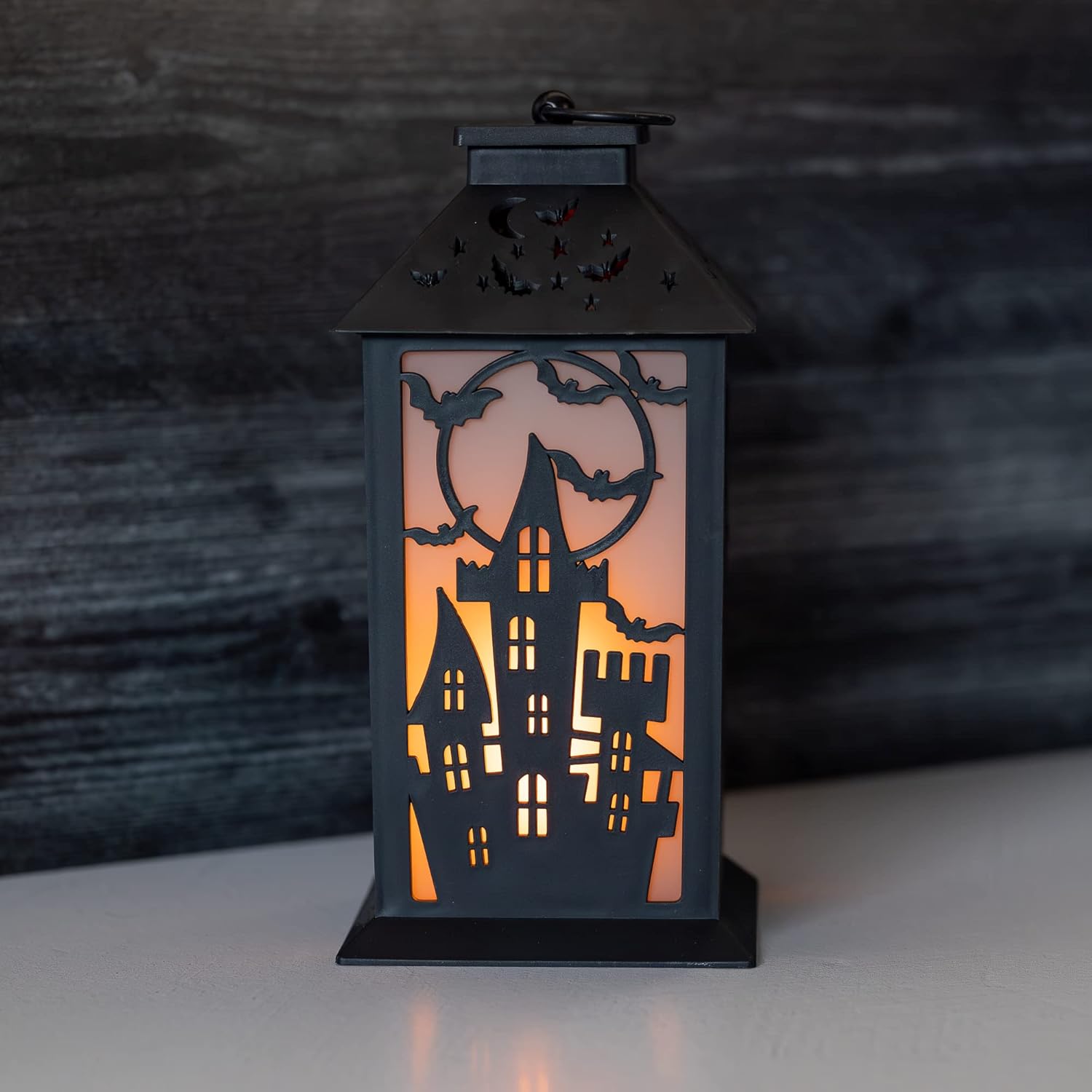 LumaBase Battery Operated Flame Effect Halloween Lantern