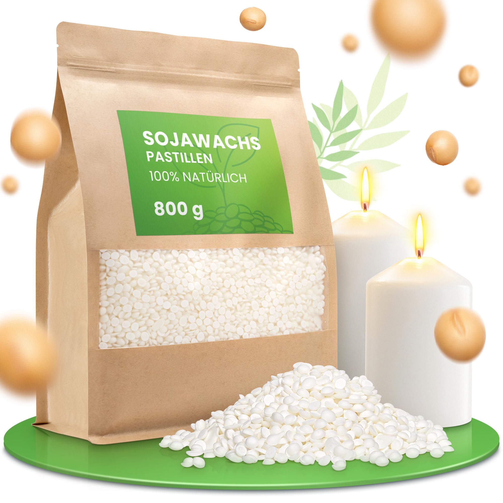 Natuurlijke Sojawas Vlokken (1 kg)