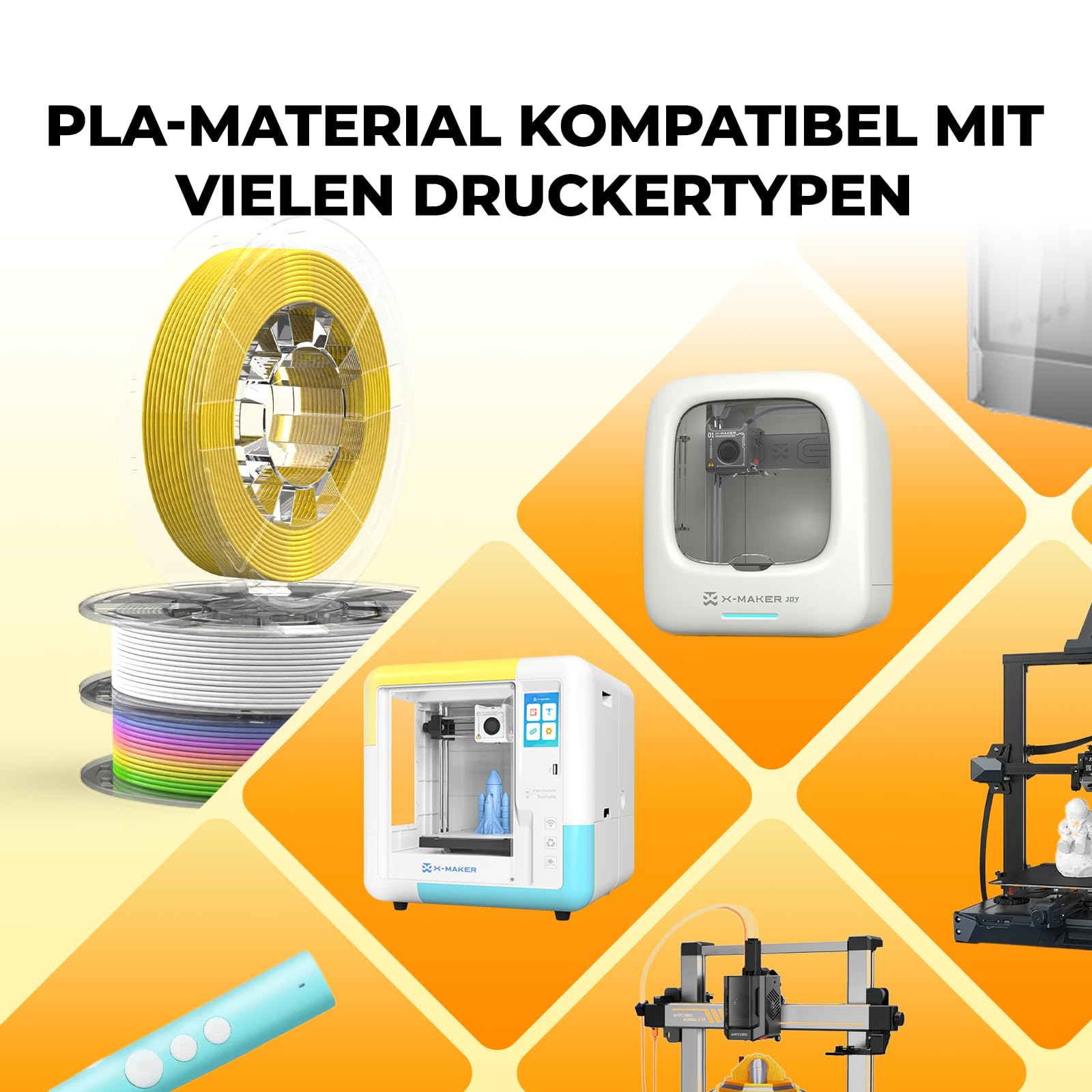 Filamento PLA AOSEED de 1,75 mm, filamento PLA modificado para impresora 3D, precisión dimensional de +/- 0,03 mm, bobina de 1 kg (2,2 libras), filamento de impresión 3D para impresora 3D (negro).