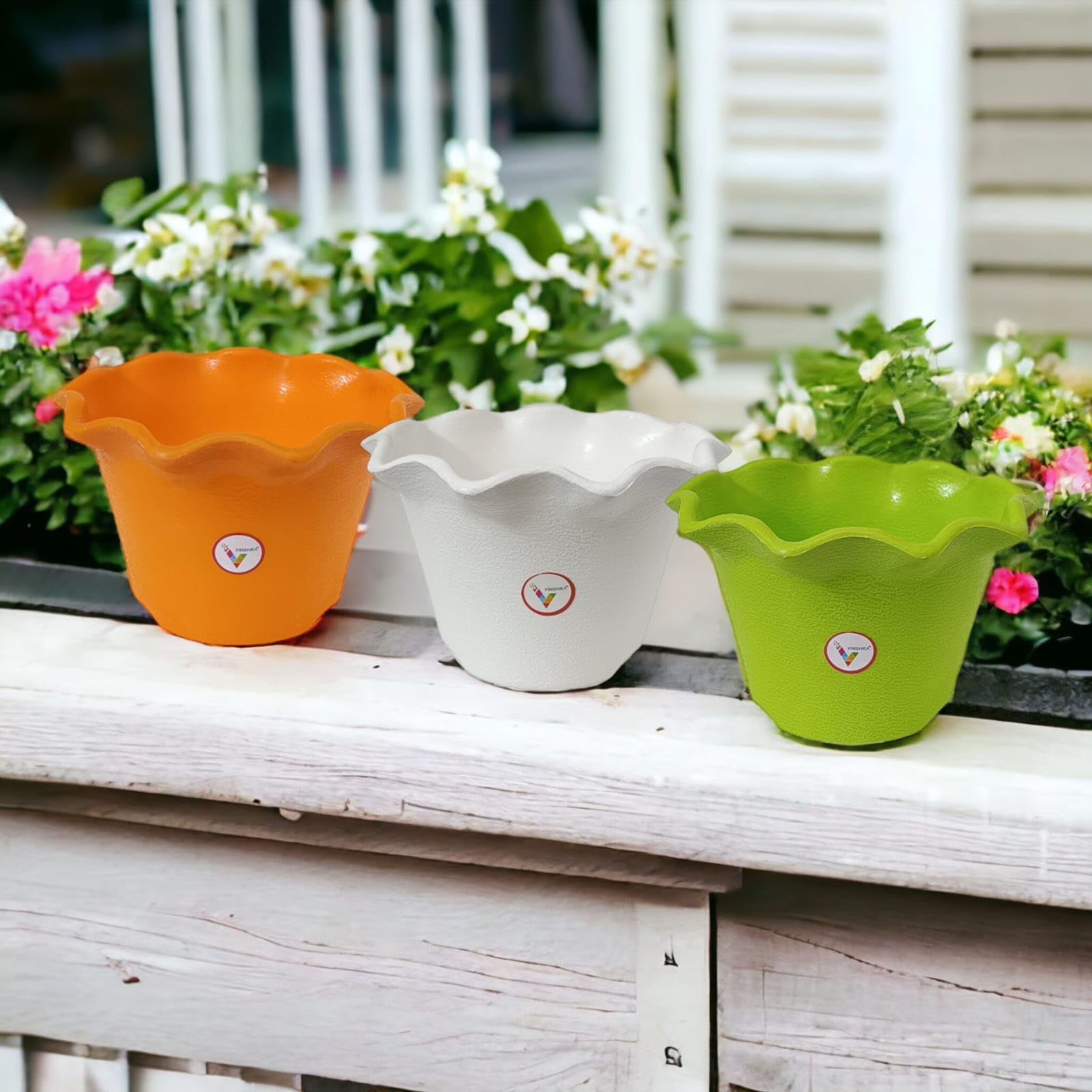 See full amazon price history chart for VINSHRA Blossom/Orchid Circular Flower Pot, New Attractive Design Planter, 8 Inch, Tri-Color, 3 Pieces Beautiful Indoor-Outdoor Plastic Pots, Planter for Plants, Home Garden Office Plant Pot Balcony VINSHRA Blossom/Orchid Circular Flower Pot, New Attractive Design Planter, 8 Inch, Tri-Color, 3 Pieces Beautiful Indoor-Outdoor Plastic Pots, Planter for Plants, Home Garden Office Plant Pot Balcony (B0CDQ91YJT) Amazon Price History, Amazon Price Tracker