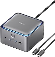 Anker Prime TB5 Docking Station, 14 Ports Thunderbolt 5 Docking Station mit 140W Max. Laden, 120 Gbit/s max. Transfer, LED-Beleuchtung, Kühlsystem, bis zu 8K-Display für Thunderbolt 5/4 Laptops