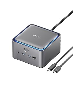 Anker Prime TB5 Docking Station, 14 Ports Thunderbolt 5 Docking Station mit 140W Max. Laden, 120 Gbit/s max. Transfer, LED-Beleuchtung, Kühlsystem, bis zu 8K-Display für Thunderbolt 5/4 Laptops - Amazon product rated Grade A