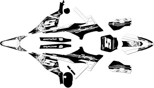 Graphics Kit for Stark Future-Varg Electric Dirt Bike All Years NIGHTCITY Series White 21 Mil - Dirt bike Custom Racing Graphics Decals Stickers Kit, no-plastics