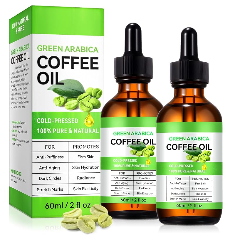 Óleo de café verde Moulis para cuidados da pele, corpo e cabelos, extração prensada a frio, 120 mL