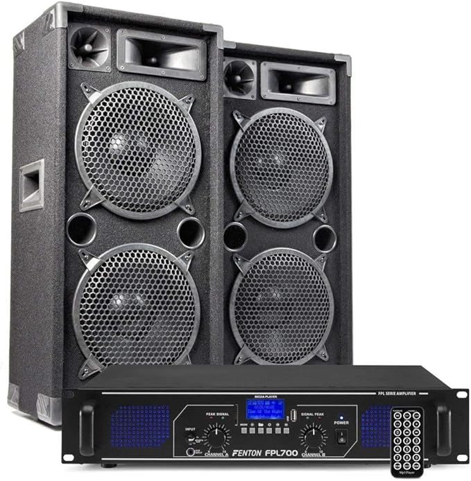 MAX210 Kit Sono DJ et Amplificateur Bluetooth 2000W - Un Kit Sono Complet pour Débuter et Animer Vos Soirées