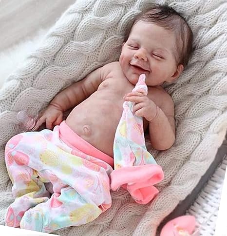 NXM Reborn Puppe Vollsilikon Mädchen/Junge Reborn Baby Puppe Lebensecht