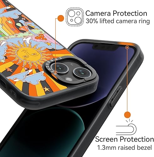 Miniatura 3 de Funda compatible con iPhone 15, bonita estética, duradera y a la moda, divertida funda para teléfono, diseño de hongos femeninos para mujeres y