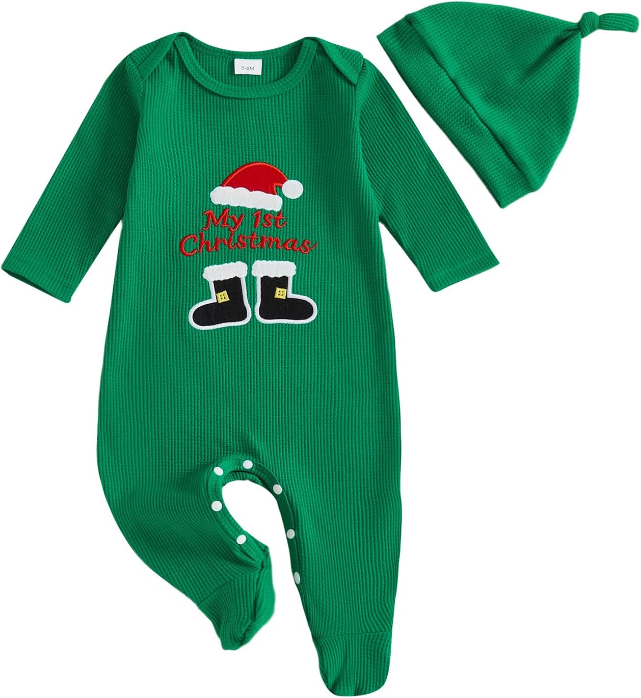 FYBITBO My First Christmas 赤ちゃん 男の子服 新生児 男の子 女の子 サンタキャップ クリスマス フッテ