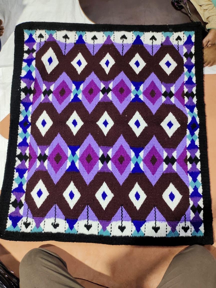 HUMAYL Saddlery Saddle Pad/Blanket for Horses Western Show Horse Saddle Blanket New Zealand Design Handmade Wool Saddle Blanket Top Wool Saddle Pad Regular Size : 34" L x 36" W x 1" inches PAD039