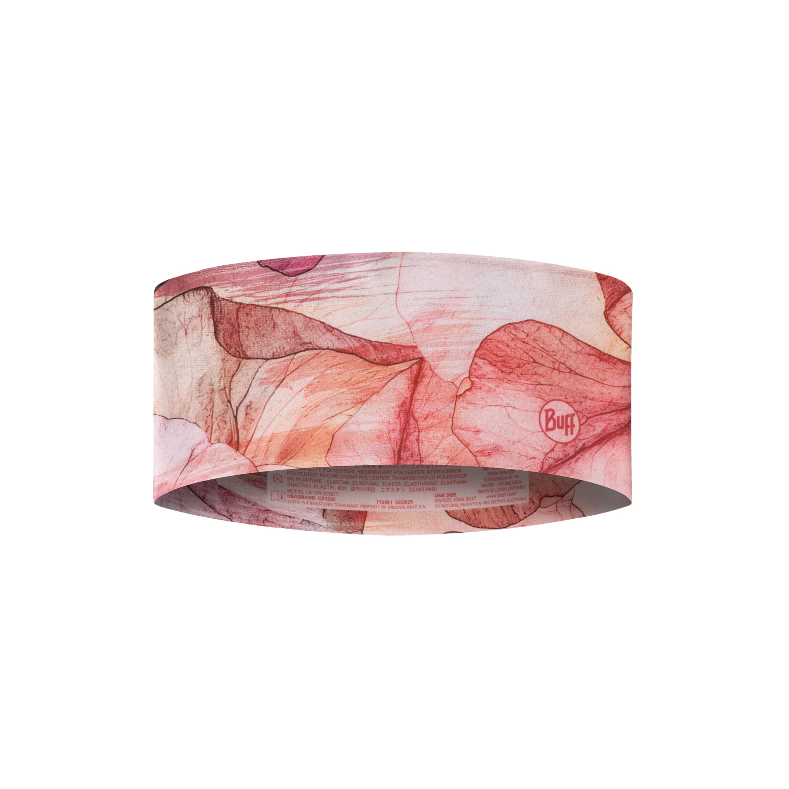 BUFF®| Headband CoolNet UV® Wide Comfortable, UPF 50 Protection, Sports, Elastic, Recycled Material, One Size Pink