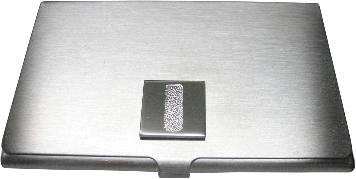 Kiola Designs Silver Toned Etched Helical Virus Business Card Holder