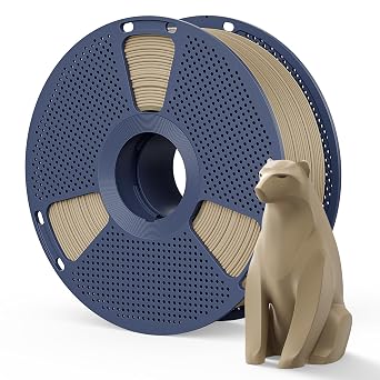 Matte PLA Filament 1.75mm Wood Brown Color, 1kg2.2lbs SUNLU 3D Printer Filament, Smooth Matte Finish, Less Brittle, Reduced Layer Line Appearance, Oak