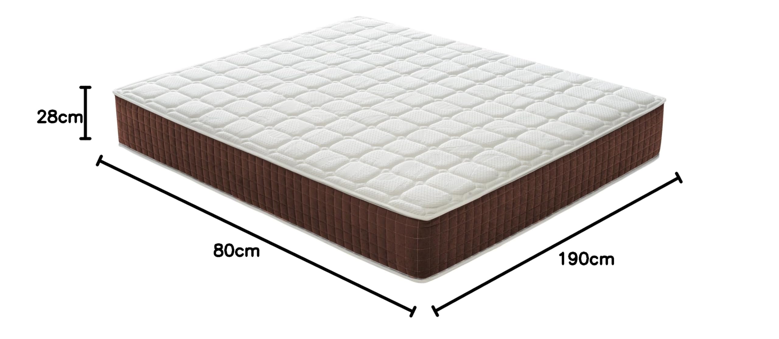 Lechepus Materasso Ibrido Twin XL 35,5 Cm: Memory Foam E Molle Insacchettate 7 Zone, Certificato CertiPUR, Antirumore, Prova 100 Notti - 4