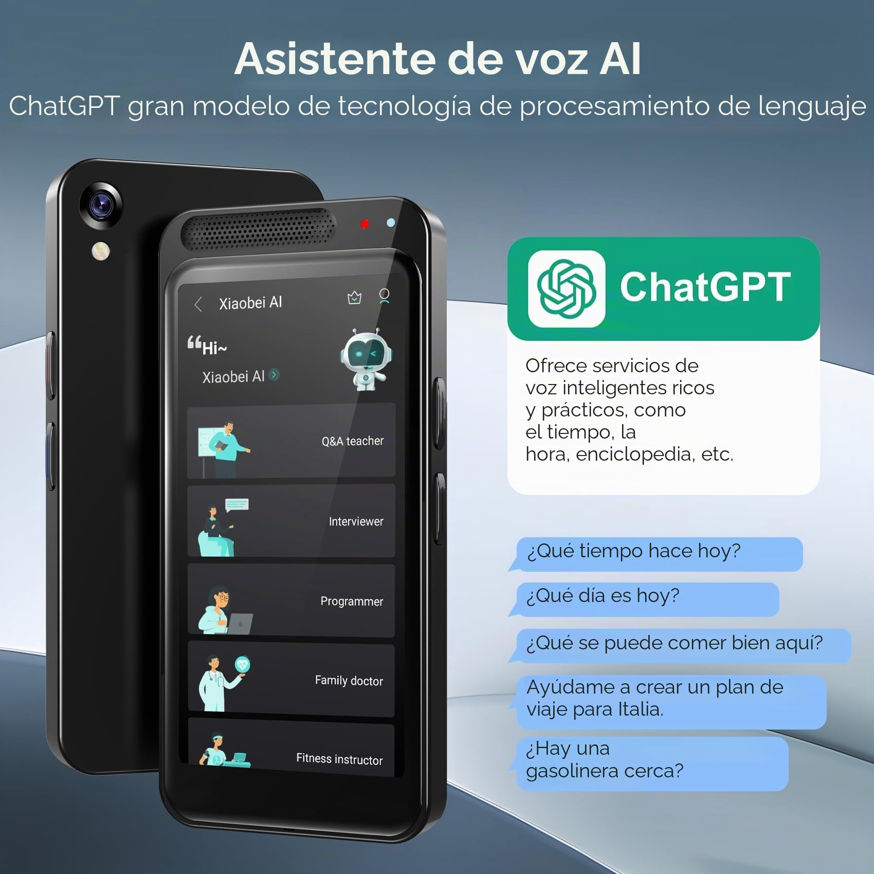 Dispositivo de Traductor de Voz,Traductor de Voz inteligente de Dos Vías Traductor de Bolsillo de Fotos en Tiempo Real,150 idiomas Soportados,Traductor de Voz en línea/Fuera de Línea Para