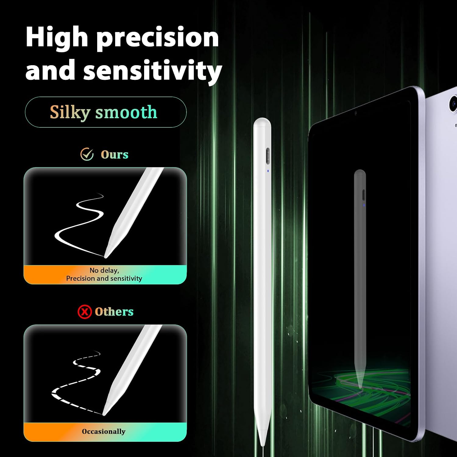 Stylus Pen for Android/Samsung A9/A9+, CMARS Rechargeable Fine Point Stylus for Switch 2/Samsung/Galaxy/iPhone/Huawei/Vivo/Oppo/XiaoMi/Honor, Tablet Pens for Touch Screen with Magnetic - White 5 71mDWnlEqmL. AC SL1500