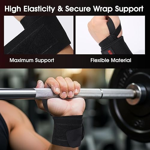 Miniatura 2 de Muñequeras para levantamiento de pesas y correas de levantamiento de 21 pulgadas para entrenamiento de fuerza, levantamiento de pesas, correas de