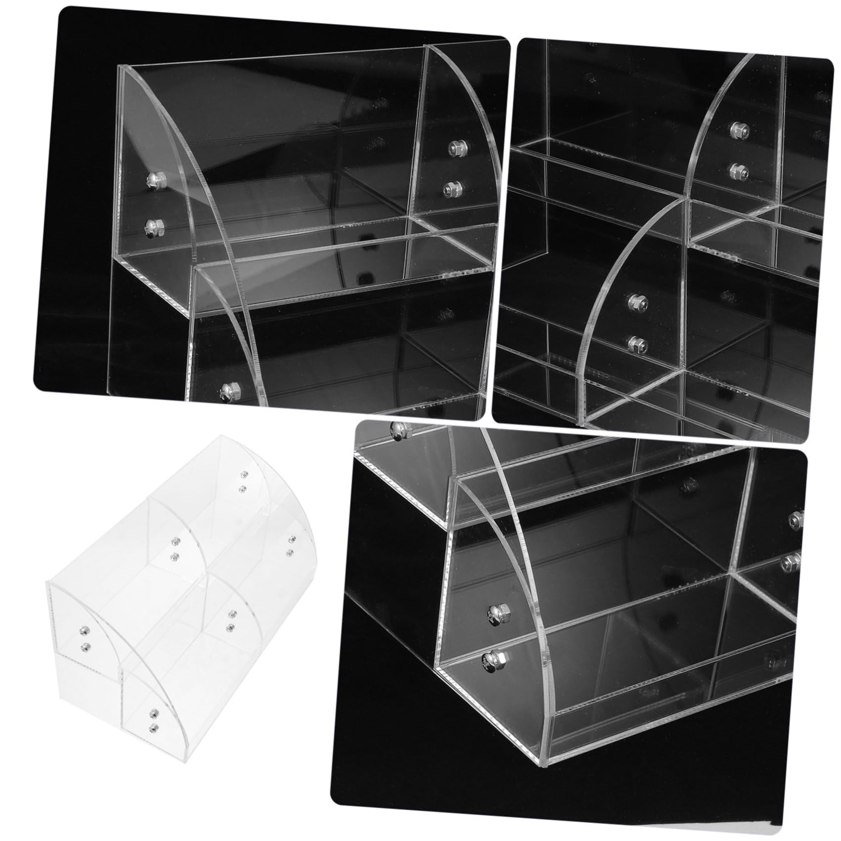 Organizzatore Trucchi in Acrilico Trasparente 2 Livelli per Bagno | Contenitore Cosmetici, Visibilità Cristallina, Spazio Flessibile per Vanity e Piano Lavabo