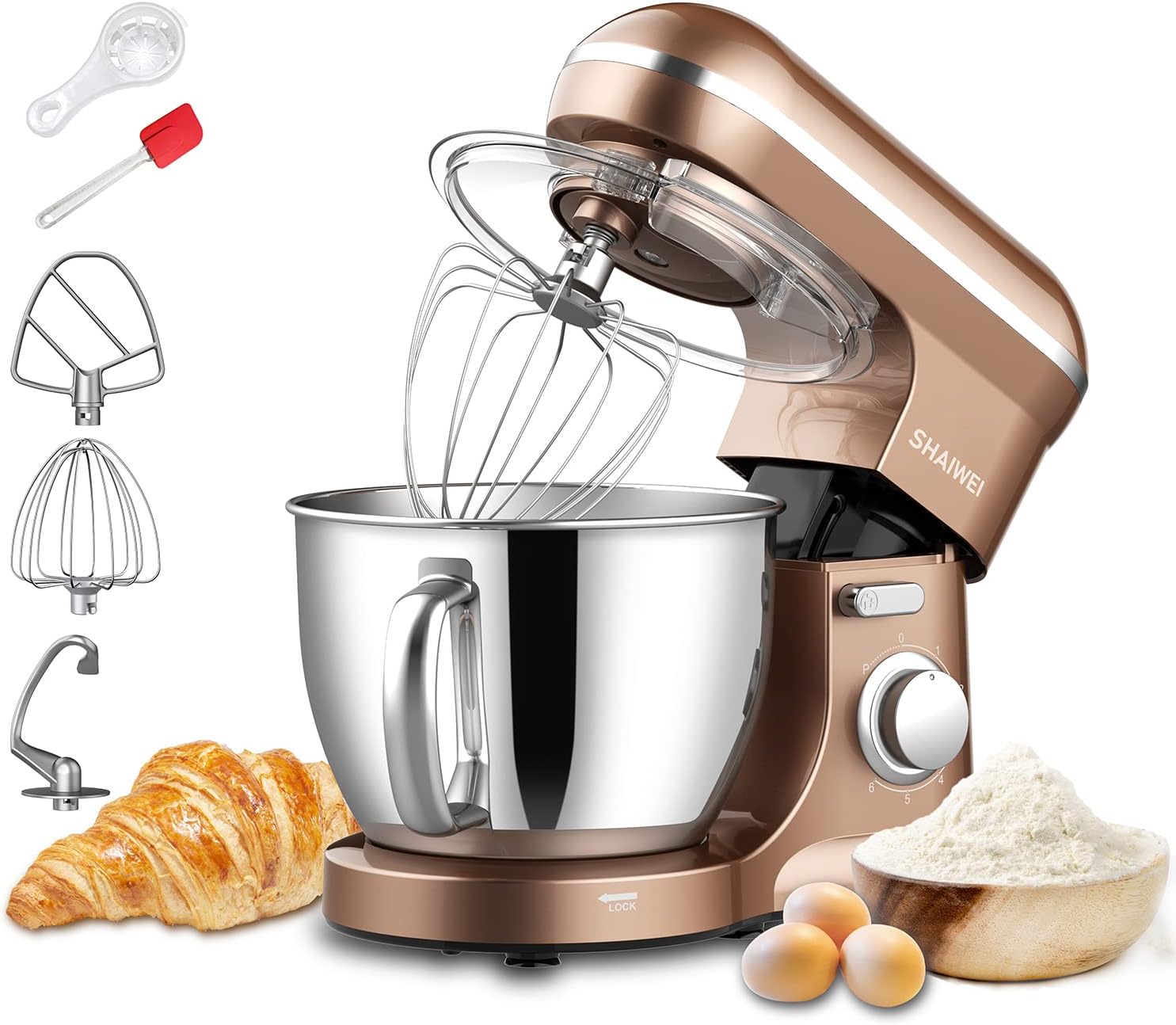 MAIYUANSU Stand Mixer, Operation Hands Free Mixer For Food