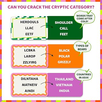 Cryptic Categories – Quick-Thinking Brain Game for Kids, Teens & Adults