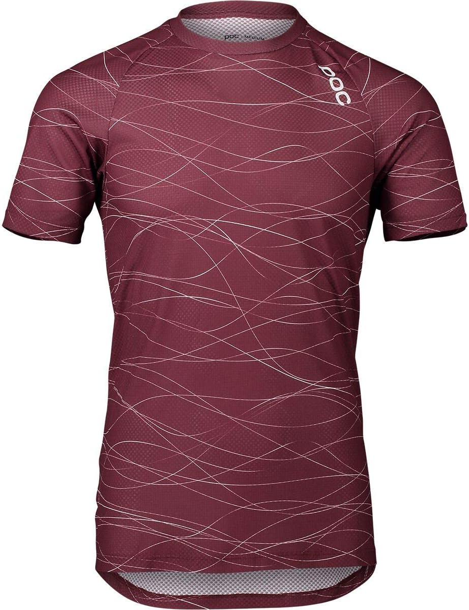 POC, MTB Pure Tee, Lines Propylene Red, MED