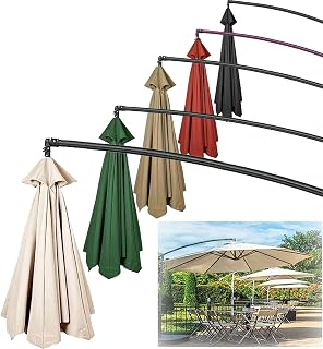 VSOYRA Garden Replacement Parasol Canopy Waterproof Cantilever Sun Umbrella Replacement Cloth 2m/6.5ft 2.7m/9ft 3m/10ft 6 Arms/8 Arms Replacement Parasol Fabric Cover