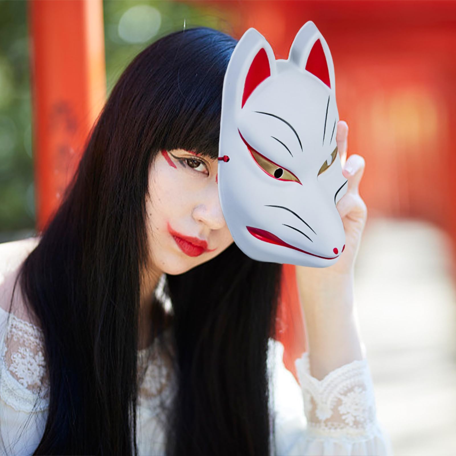 Amazon.co.jp: NOBONU 狐 お面 コスプレ 狐のお面 和風 コスプレマスク