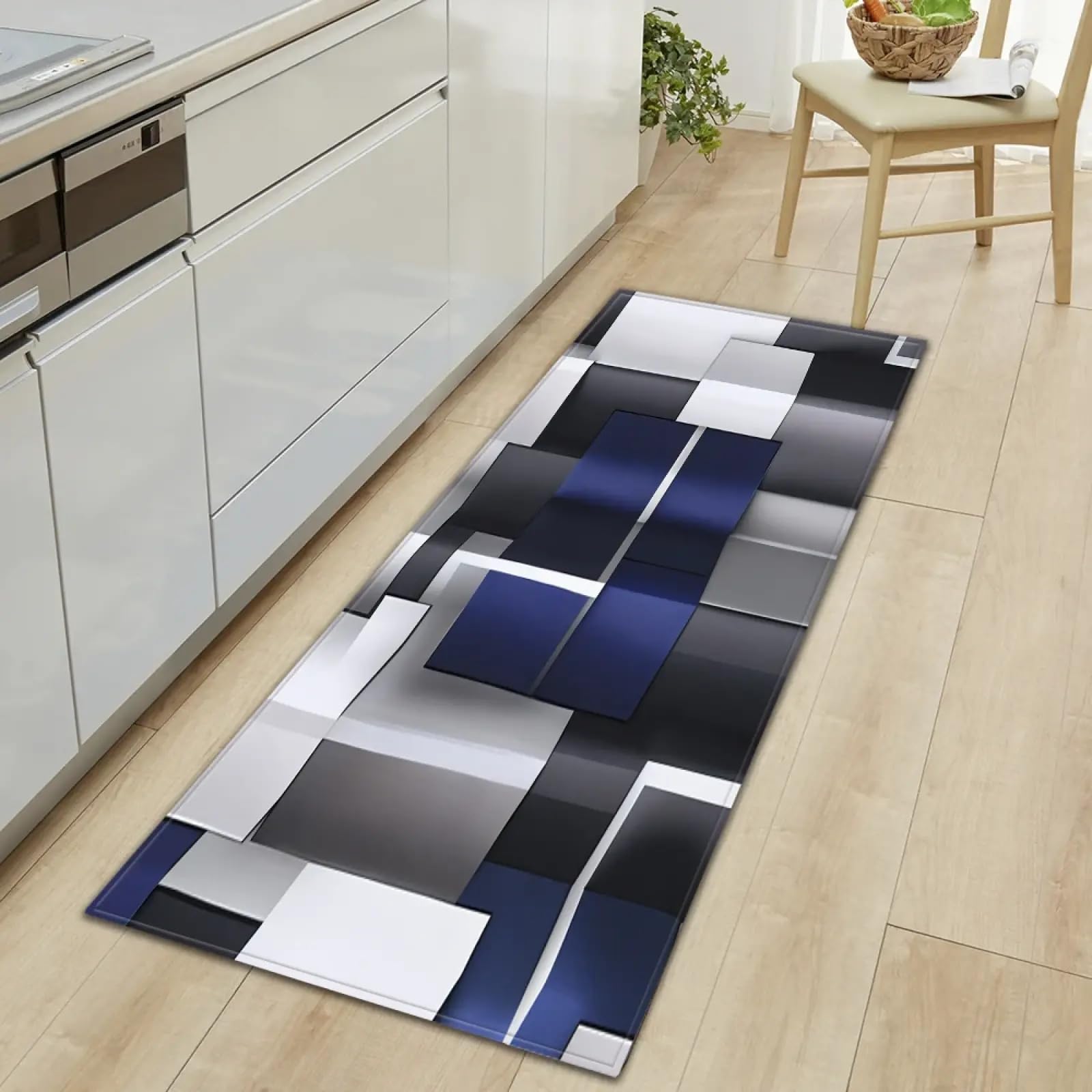 Tapis de chambre à coucher géométrique pour réveils en douceur