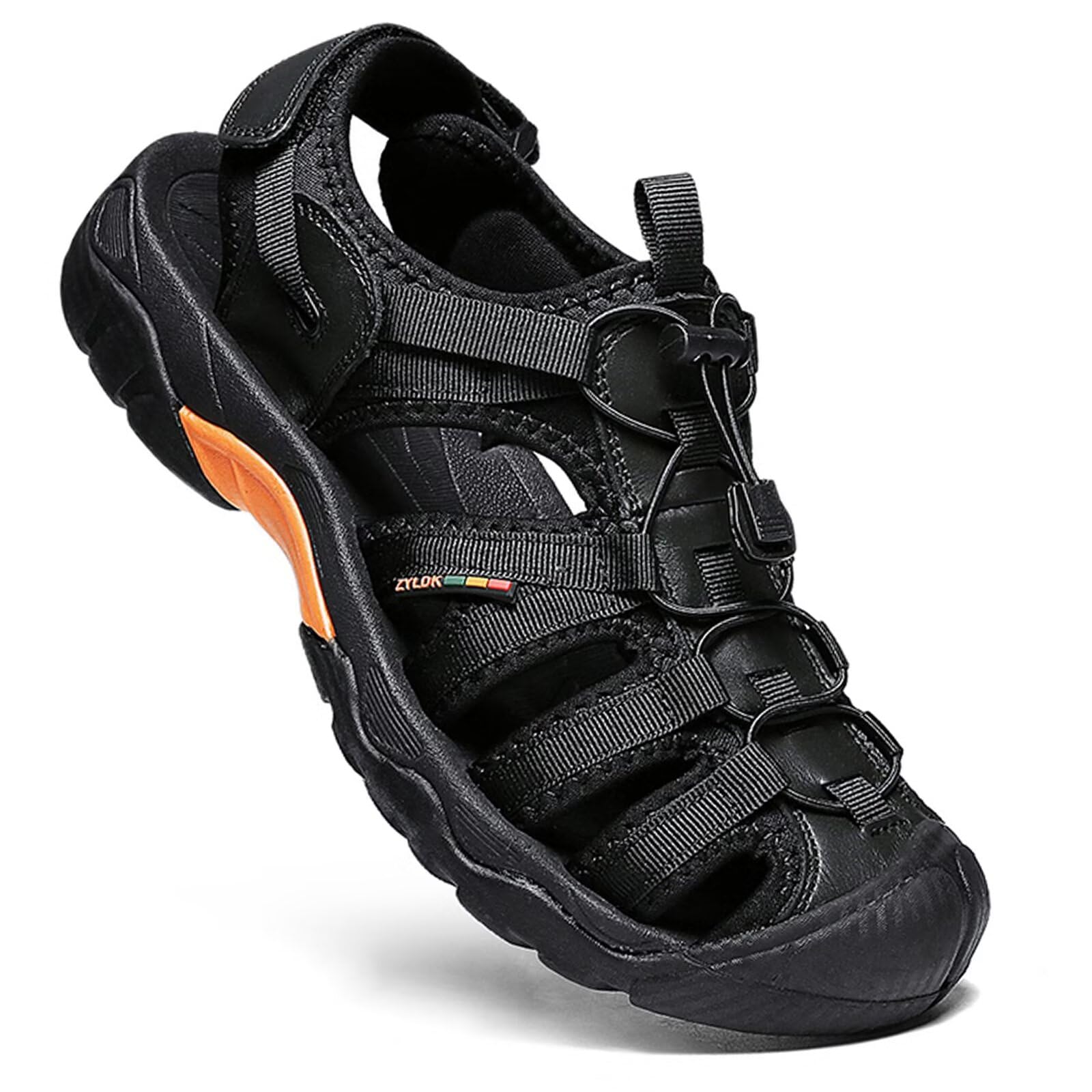 Herren Damen Leder Sandalen Strand Trekkingsandalen Outdoorsandalen Sommer Wandersandale Männer Atmungsaktive geschlossene Sandale Größe 36-46