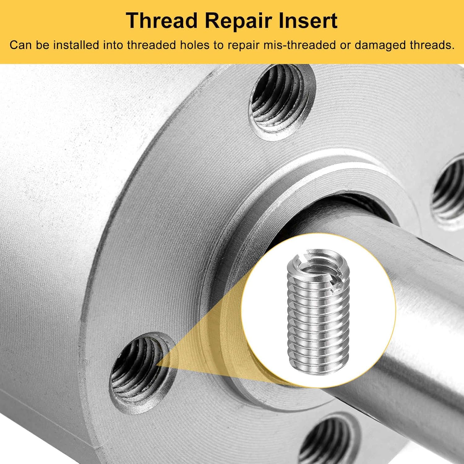 HARFINGTON 40pcs Thread Repair Inserts M8 x 1.25 Male to M6 x 1 Female Thread 15mm Long Stainless Steel Reducing Nuts Metric Self Tapping Sleeves Threaded Reducer Industrial Fasteners