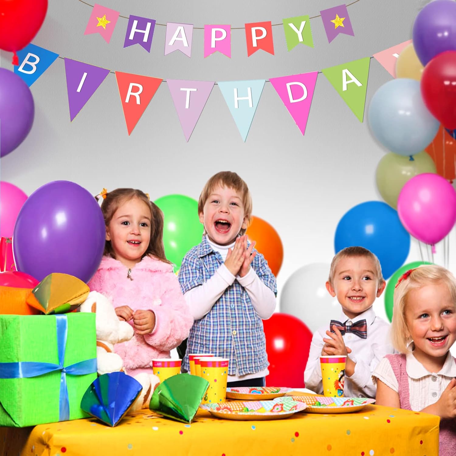 ASIYUHY 100 PCS Party Balloons Assorted Colors 12 Inch Rainbow Balloons with 65FT Ribbon Thick Latex Colorful Balloon Multicolor Bright Balloons for Kids Birthday Rainbow Party Weddings Decorations
