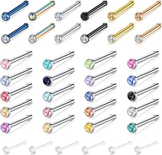 18G 20G 22G Nose Pin Bone Screws Studs Surgical Steel Body Piercing Jewelry for Women Men