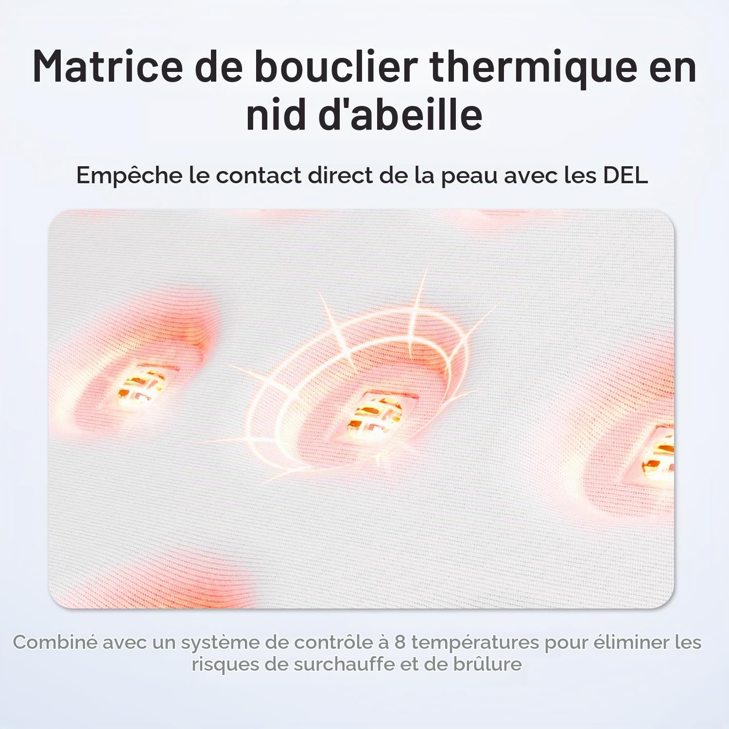 Thérapie par lumière rouge approuvée par la FDA pour le visage, 4 modes, masque de thérapie par lumière photonique LED, masque de thérapie par lumière bleue, rouge et proche infrarouge, masque de
