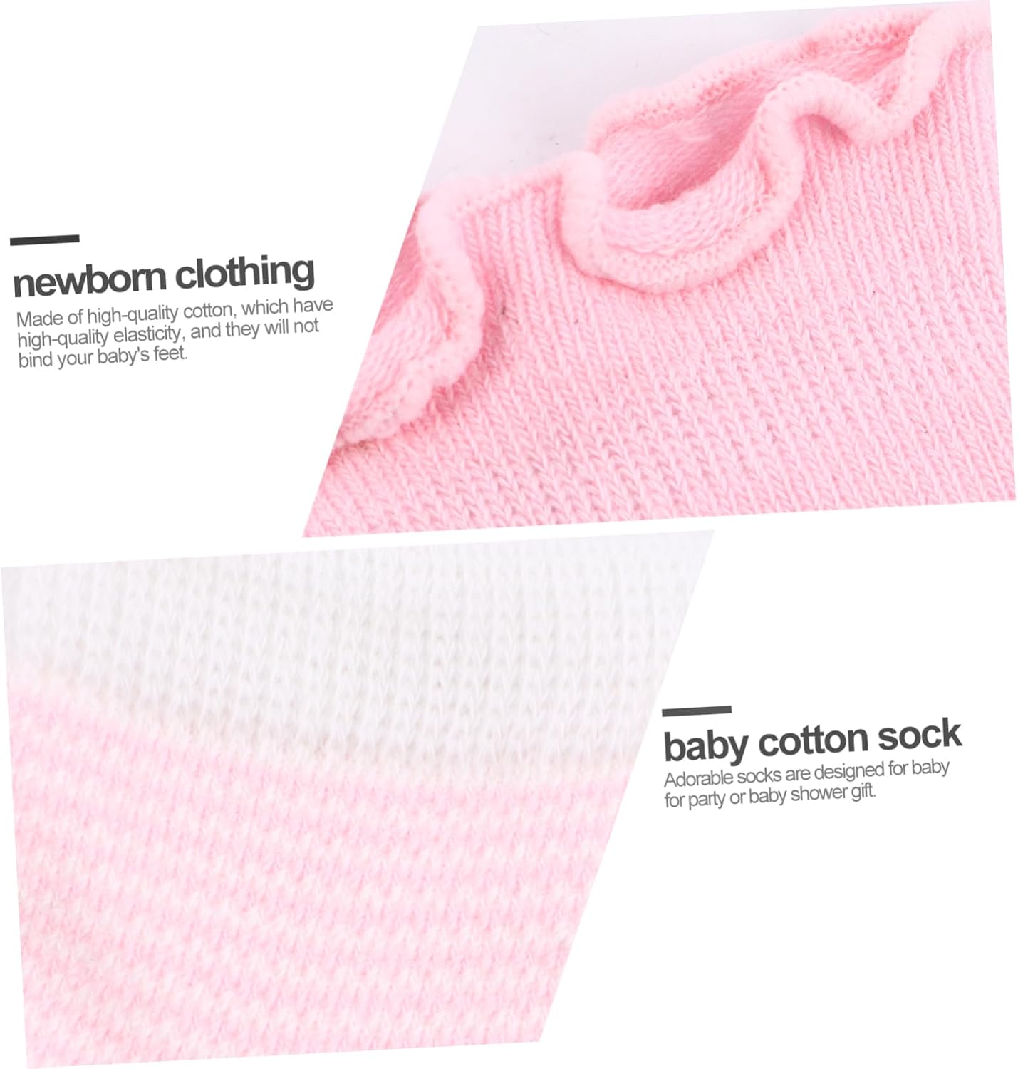 FRCOLOR 4 Pairs Newborn Mittens and Ankle Socks Soft Cotton Stretch Gloves and Socks for Boys and Comfortable Warm Non Squeezing Fit for Cold Weather