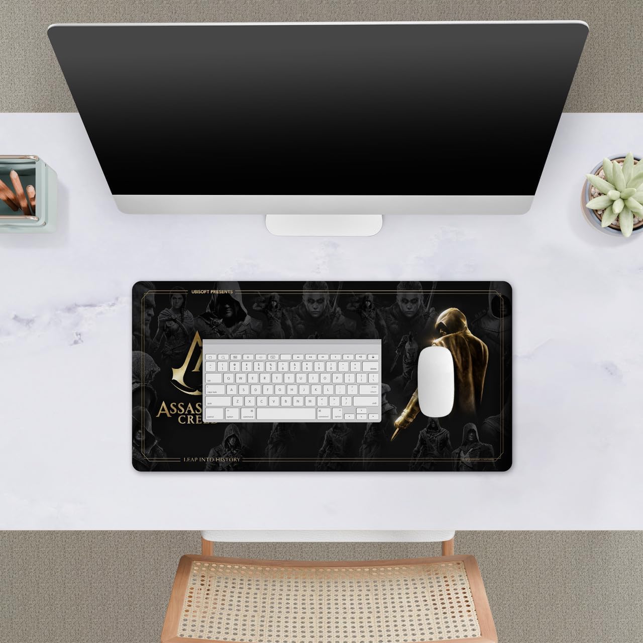 Head Case Designs Officially Licensed Assassin's Creed Key Art 15th Anniversary Graphics 23.62 x 11.81 x 0.12 inches (600 x 300 mm) - L Gaming Office Desk PC Keyboard Mouse Mat Pad