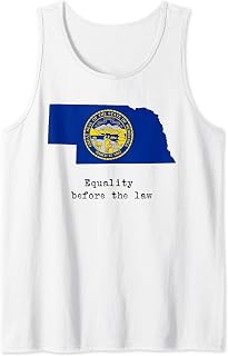 Nebraska Equality Before the Law Map Tank Top