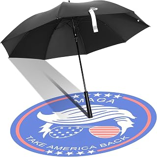 GUARAY Auto Open Windproof Stick Umbrella, Classic Black Umbrella and Trump Gifts for Men and Women