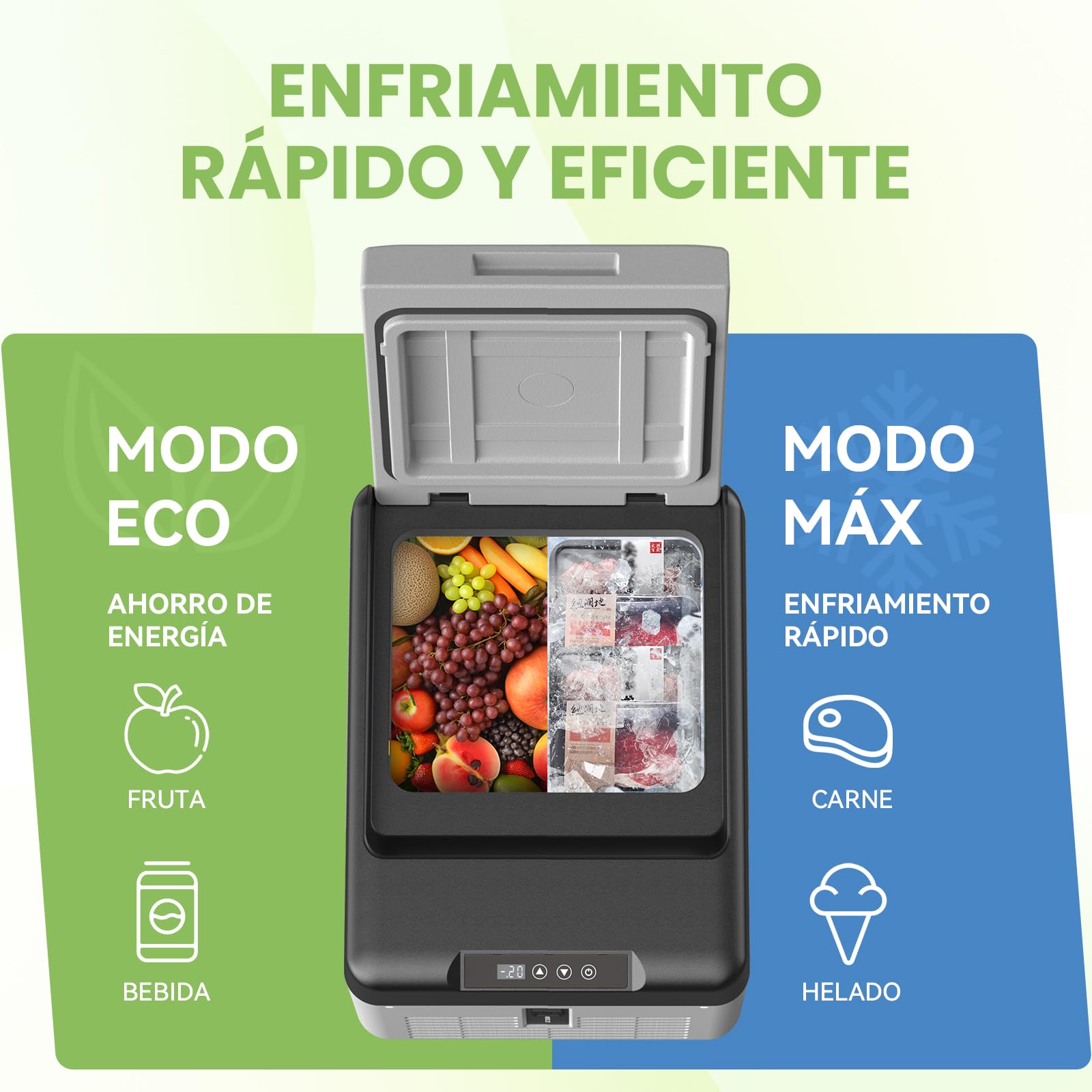Alpicool Portátil Coche Frigoríficos 9L, Nuevo 2026 de CL9 Nevera Portátil Eléctrica 12V /24V DC, Mini Nevera de Coche 20°C a -20°C, Nevera Compresor para Hogar, Camping, Viajes, Automóvil, Gris