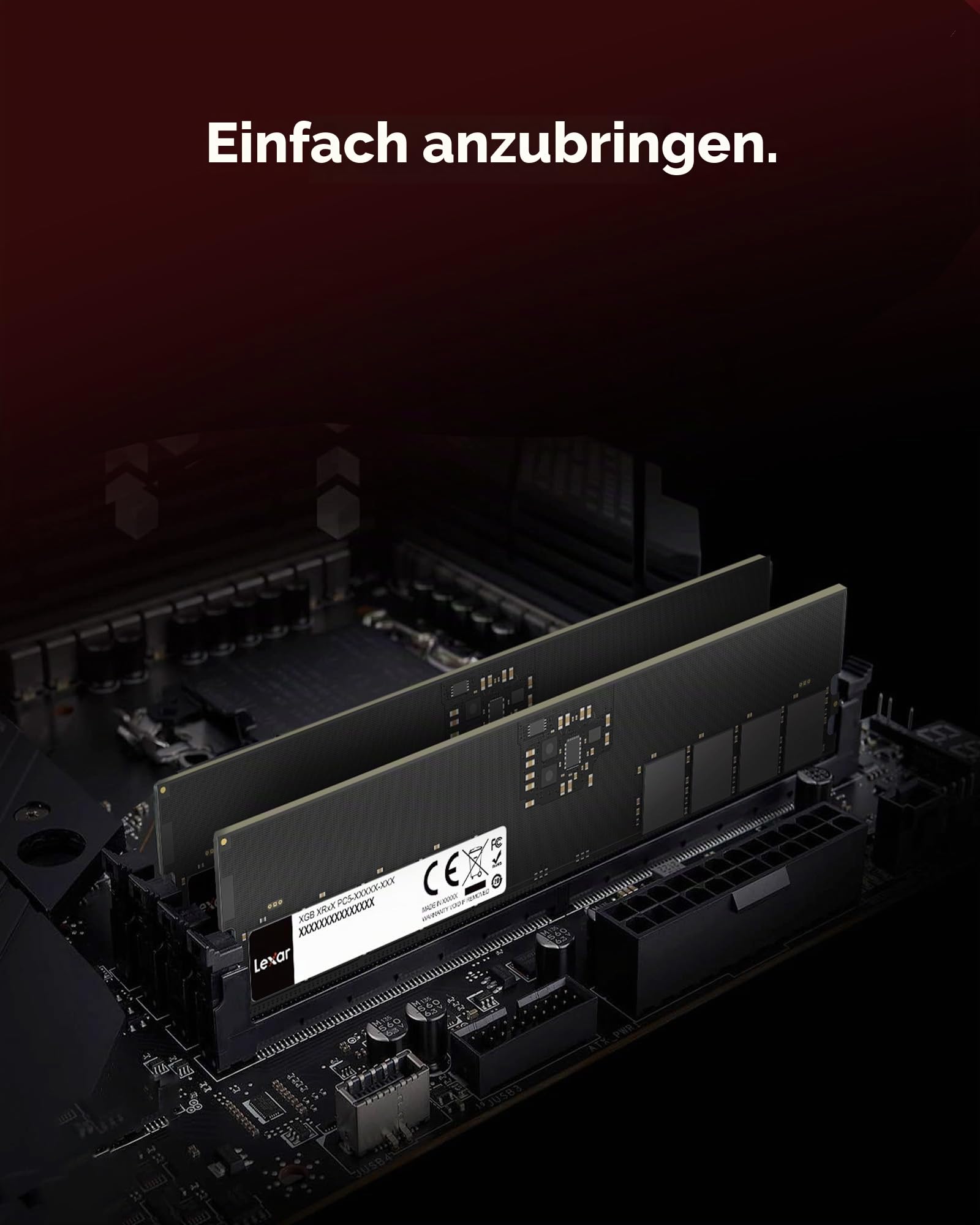 Lexar UDIMM 16GB DDR5 RAM 5600MHz CL46, 288-Pin Computer RAM, Hochleistungs-DRAM U-DIMM für PC/Computerspeicher, AI, 1,1V, CL46-45-45-90
