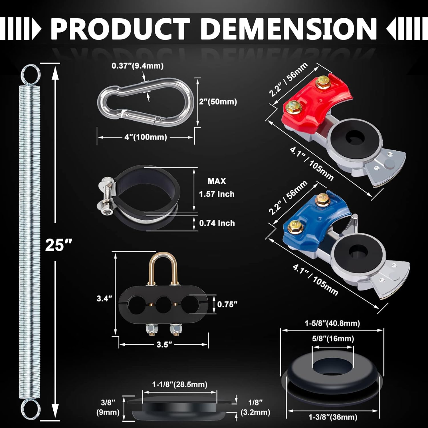 CheeMuii Semi Truck Air Lines Kit 12 FT 3 in 1 ABS Power Air Line Air Hoses with Gladhands and Tender Spring Kit for Semi Truck Tractor Trailer