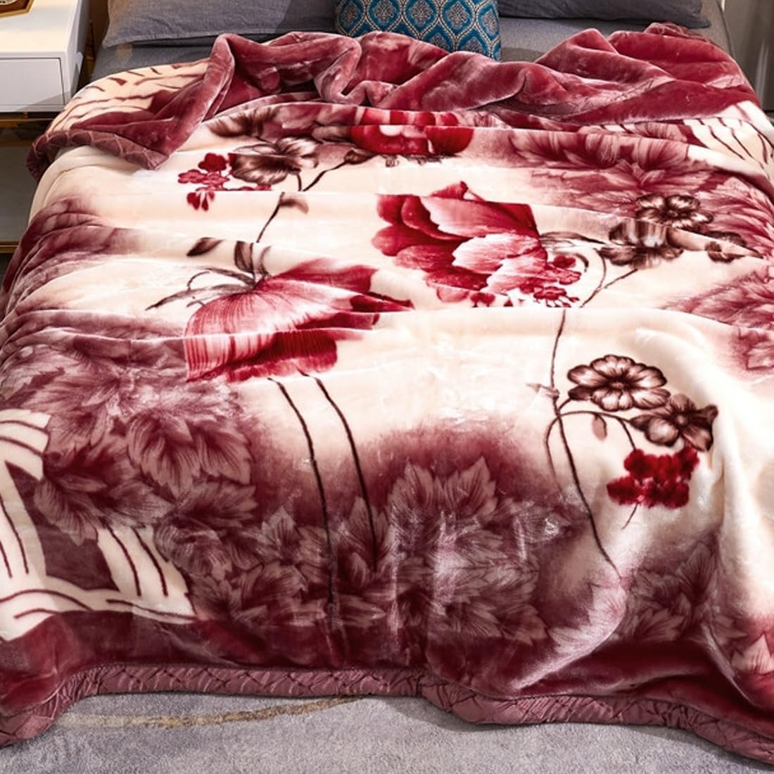 Double-Layered Thick Throw Blanket, Blankets for Sofa, Couch, Bed Throw, Camping, Gifts for Women, Single, Double(200x230cm(6kg))