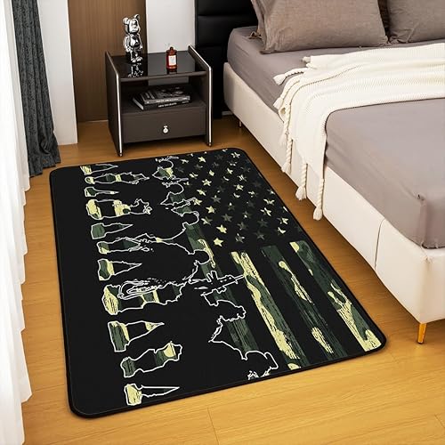 Miniatura 46 de Erosebridal Alfombra gamepad de 3 x 5 pies, diseño musical, color negro y gris con auriculares para niños Multicolor 44,Multi 04,Multi 08,Multi