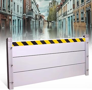 Flood Barriers for Home Exterior,Aluminum Flood Protection Barriers for Flooding/Vertical Detachable Reusabl Dam Easy Flood Barrier,Garage Door Flood Defence Threshold Kit - Detachable & Reuseable