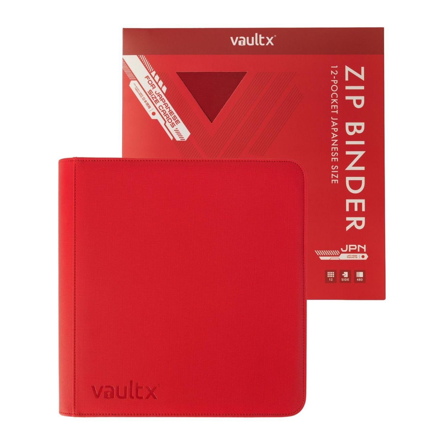 Vault X 12 Pocket Japanese Size Trading Card Binder 480 Cards (Red)