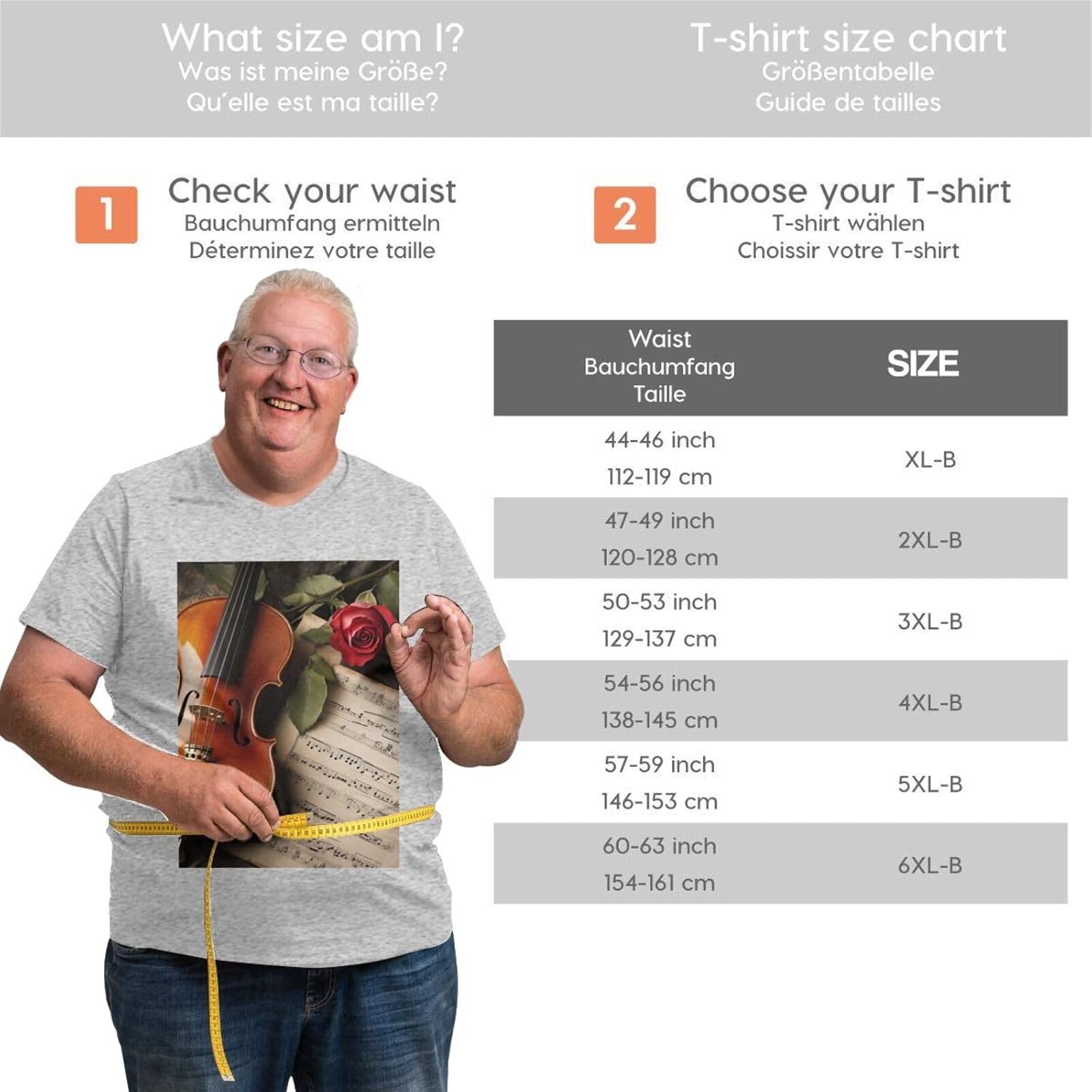 T-Shirt Plus Size Heavyweight T Shirt for Men Big and Tall Tshirts | Violin Sheet Music Oversized Tshirts For Men Short Sleeve Upf 50+ Sun Protection T-Shirt For Casual & Daily Wear