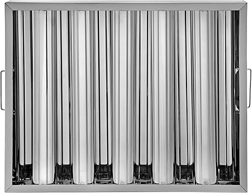Miniatura 9 de VBENLEM Paquete de 6 filtros de campana de 19.5 pulgadas de ancho x 15.5 pulgadas de alto, filtros de campana comercial de acero inoxidable 430